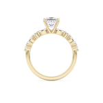 Princess Cut 1.04 Carat Moissanite Ring – Pave Setting in Gold