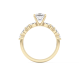 Princess Cut 1.04 Carat Moissanite Ring – Pave Setting in Gold
