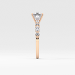 Princess Cut 1.04 Carat Moissanite Ring – Pave Setting in Gold