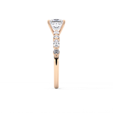 Princess Cut 1.04 Carat Moissanite Ring – Pave Setting in Gold