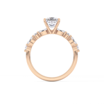 Princess Cut 1.04 Carat Moissanite Ring – Pave Setting in Gold