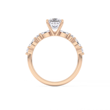 Princess Cut 1.04 Carat Moissanite Ring – Pave Setting in Gold