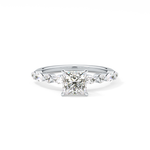 Princess Cut 1.04 Carat Moissanite Ring – Pave Setting in Gold
