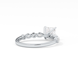 Princess Cut 1.04 Carat Moissanite Ring – Pave Setting in Gold