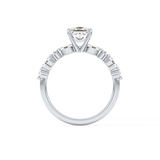 Princess Cut 1.04 Carat Moissanite Ring – Pave Setting in Gold