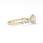 Pear Cut 0.93 Carat Moissanite Ring – Pave Setting in Gold