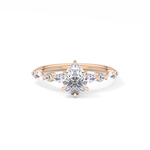 Pear Cut 0.93 Carat Moissanite Ring – Pave Setting in Gold
