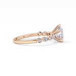 Pear Cut 0.93 Carat Moissanite Ring – Pave Setting in Gold