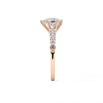 Pear Cut 0.93 Carat Moissanite Ring – Pave Setting in Gold