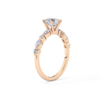 Pear Cut 0.93 Carat Moissanite Ring – Pave Setting in Gold