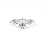 Pear Cut 0.93 Carat Moissanite Ring – Pave Setting in Gold