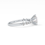 Pear Cut 0.93 Carat Moissanite Ring – Pave Setting in Gold