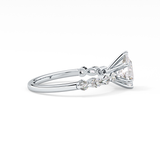 Pear Cut 0.93 Carat Moissanite Ring – Pave Setting in Gold
