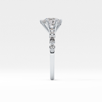 Pear Cut 0.93 Carat Moissanite Ring – Pave Setting in Gold