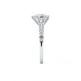 Pear Cut 0.93 Carat Moissanite Ring – Pave Setting in Gold