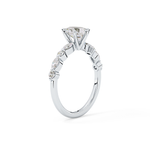 Pear Cut 0.93 Carat Moissanite Ring – Pave Setting in Gold