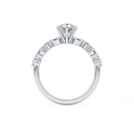 Pear Cut 0.93 Carat Moissanite Ring – Pave Setting in Gold