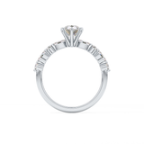Pear Cut 0.93 Carat Moissanite Ring – Pave Setting in Gold