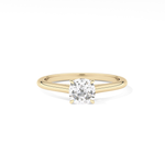 Cushion Cut 0.95 Carat Moissanite Ring – Solitaire Style in Gold
