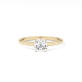 Cushion Cut 0.95 Carat Moissanite Ring – Solitaire Style in Gold