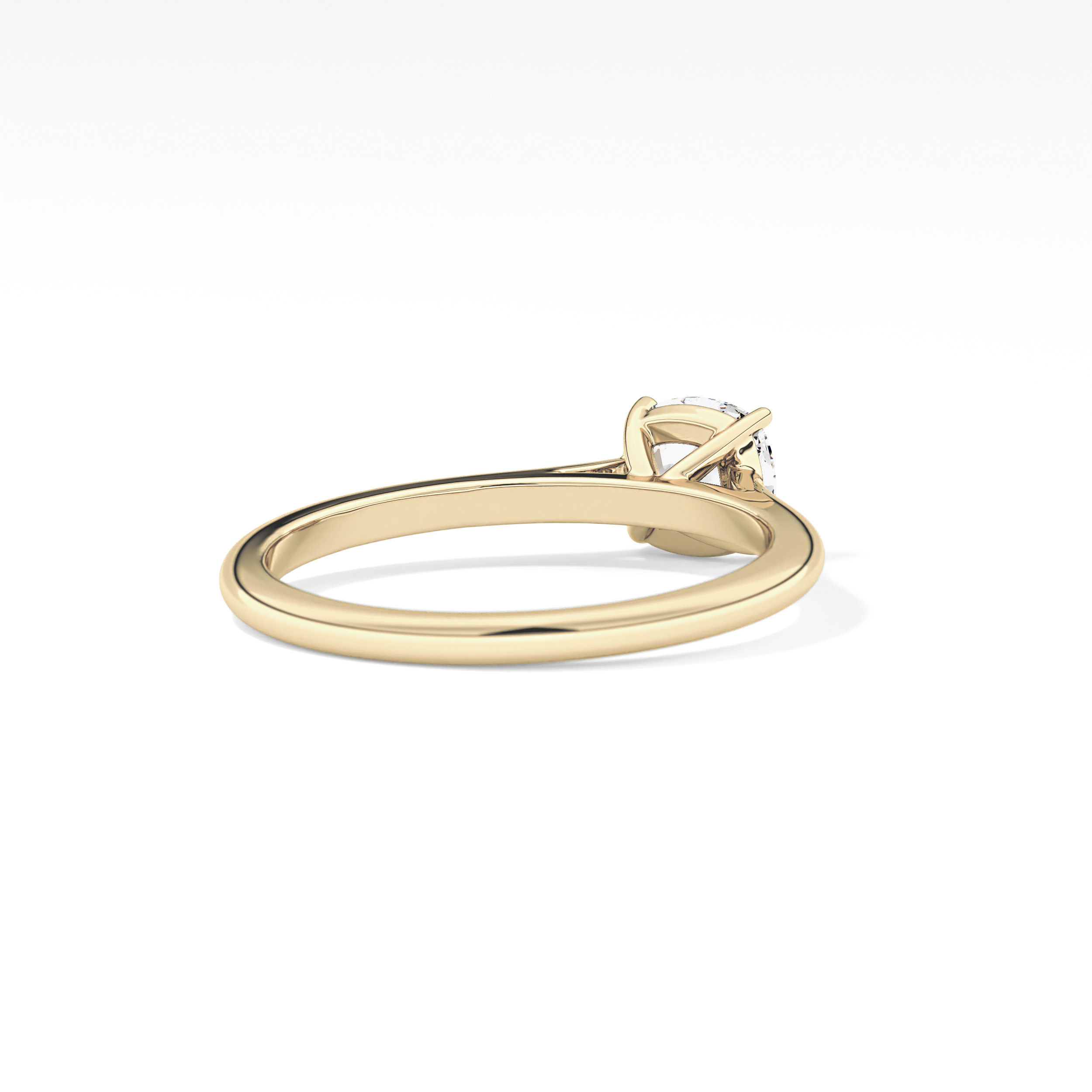 Cushion Cut 0.95 Carat Moissanite Ring – Solitaire Style in Gold