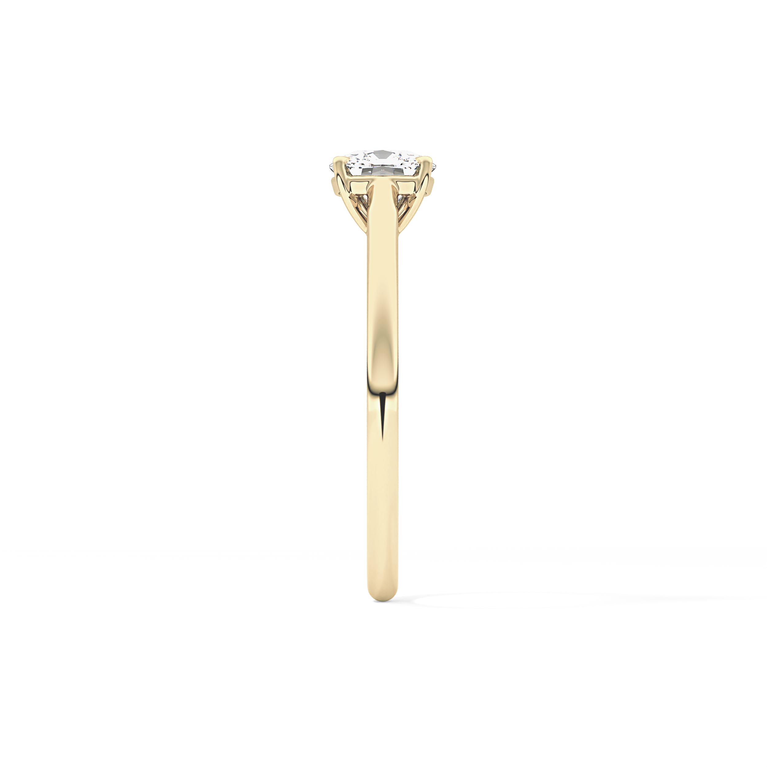 Cushion Cut 0.95 Carat Moissanite Ring – Solitaire Style in Gold