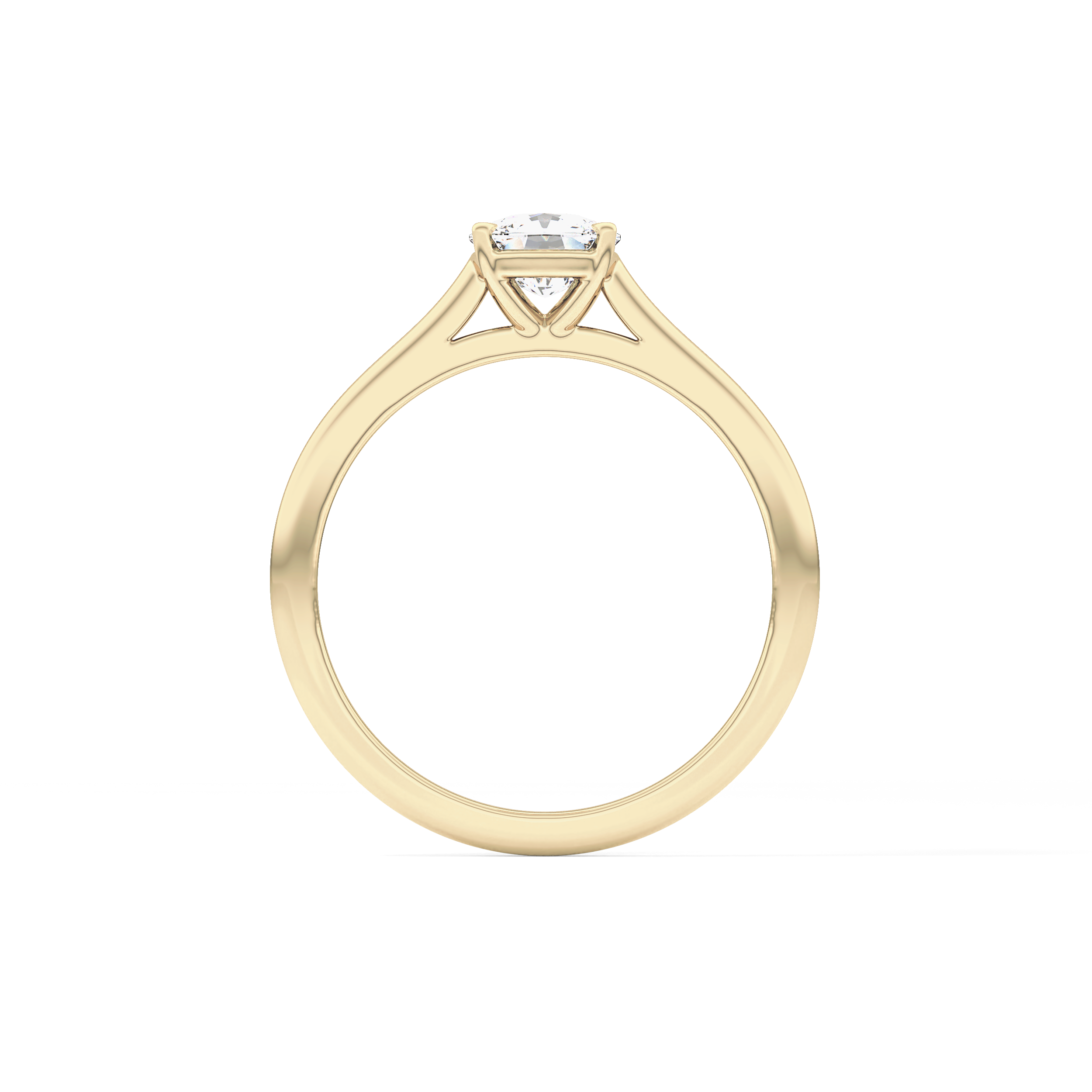 Cushion Cut 0.95 Carat Moissanite Ring – Solitaire Style in Gold