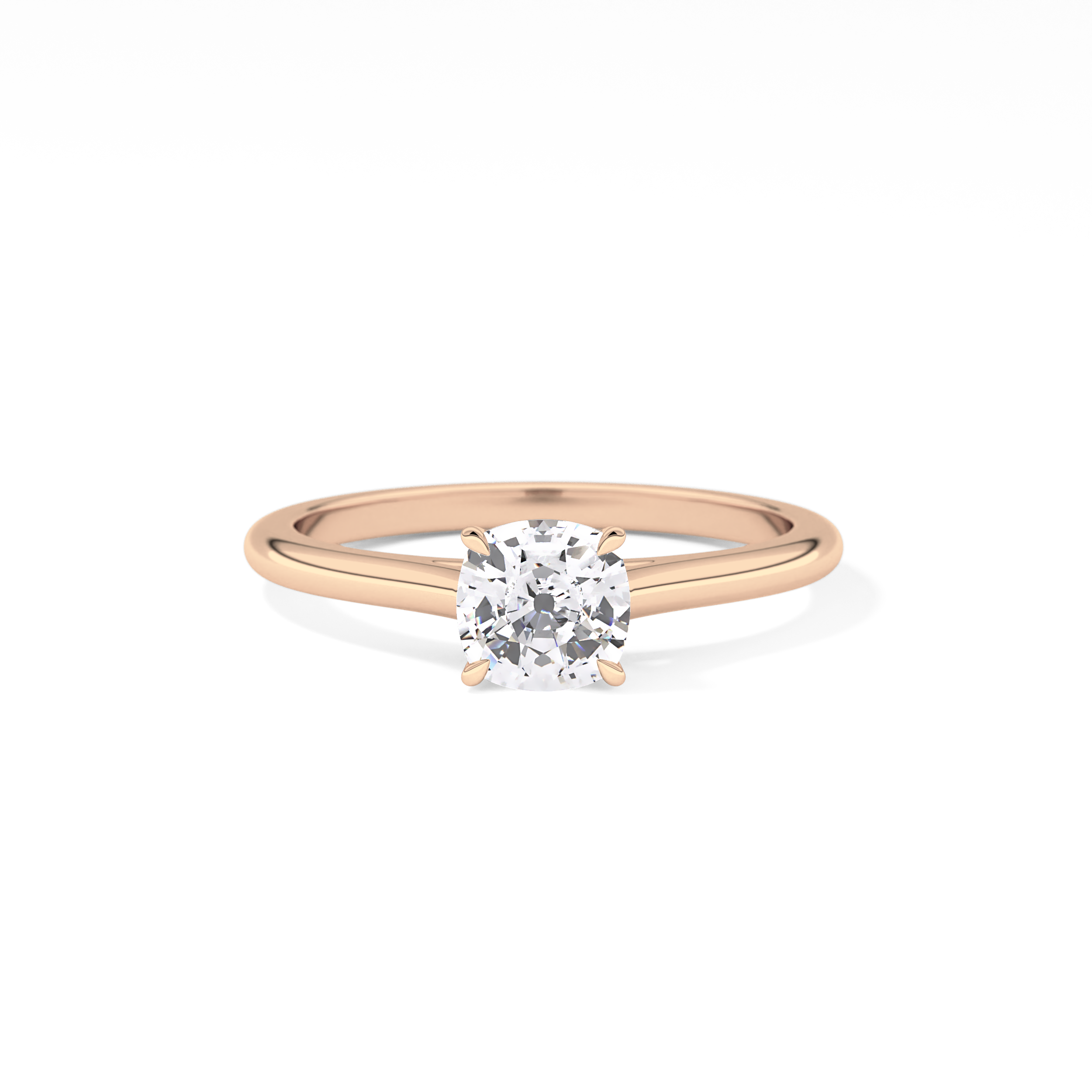 Cushion Cut 0.95 Carat Moissanite Ring – Solitaire Style in Gold