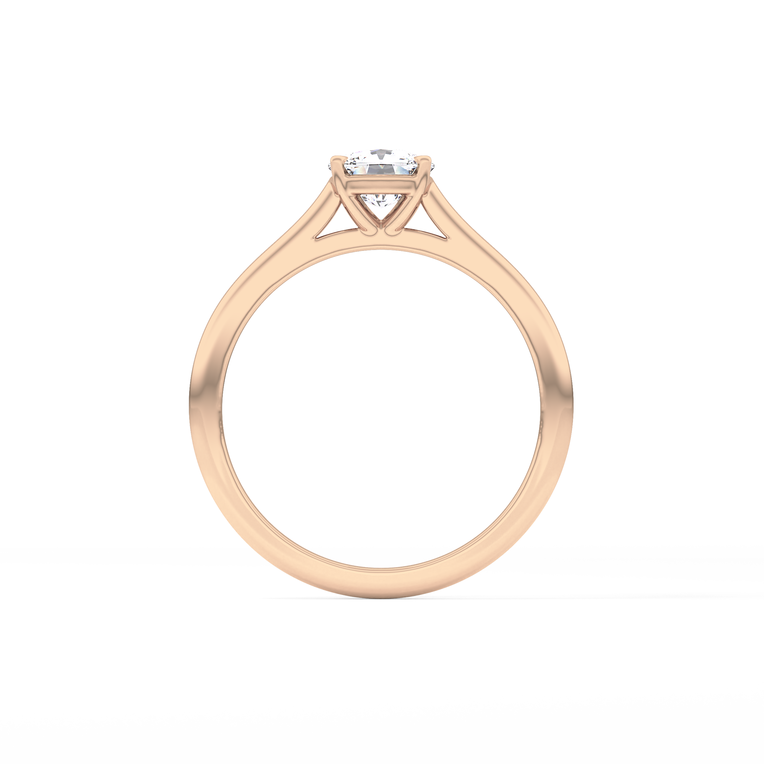 Cushion Cut 0.95 Carat Moissanite Ring – Solitaire Style in Gold