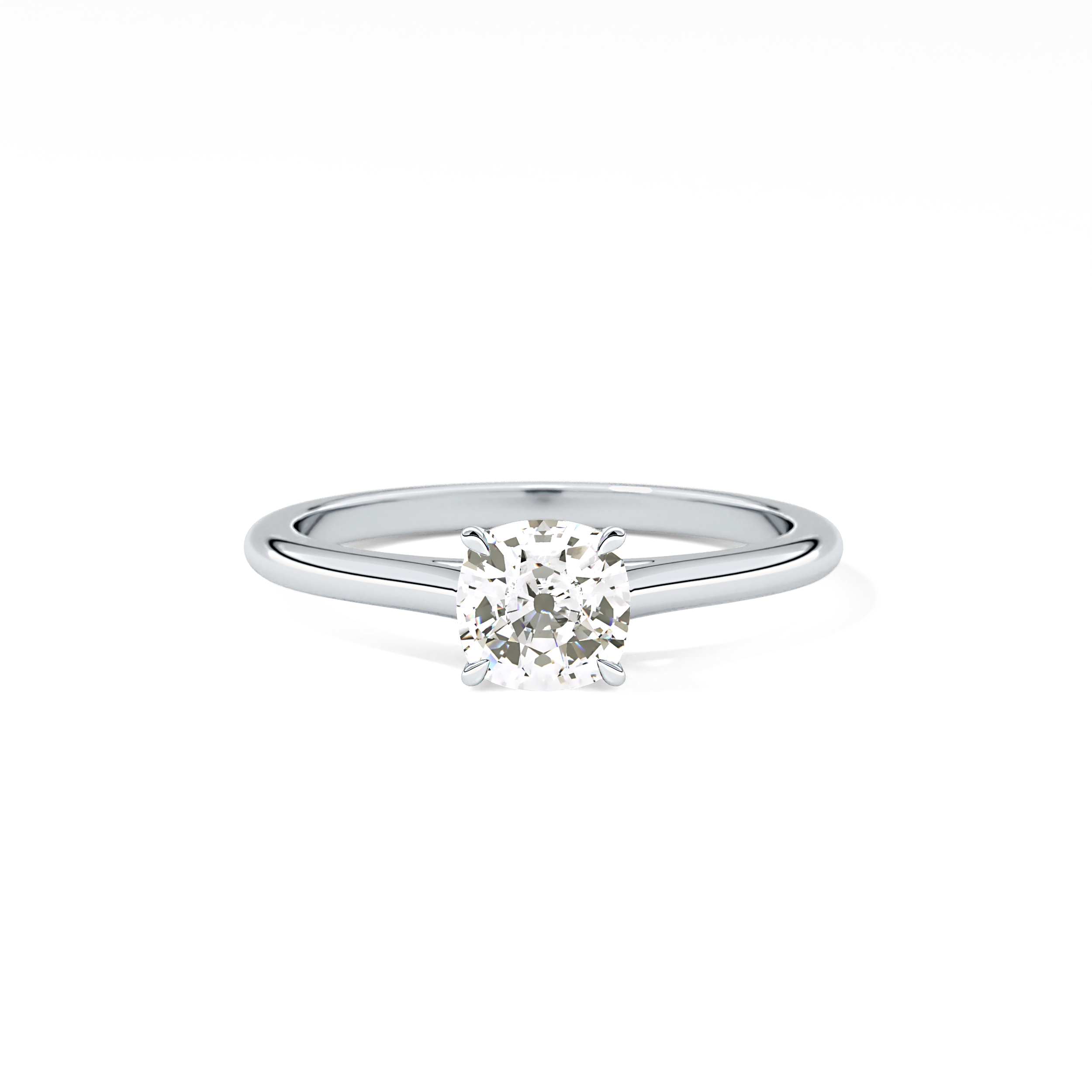 Cushion Cut 0.95 Carat Moissanite Ring – Solitaire Style in Gold