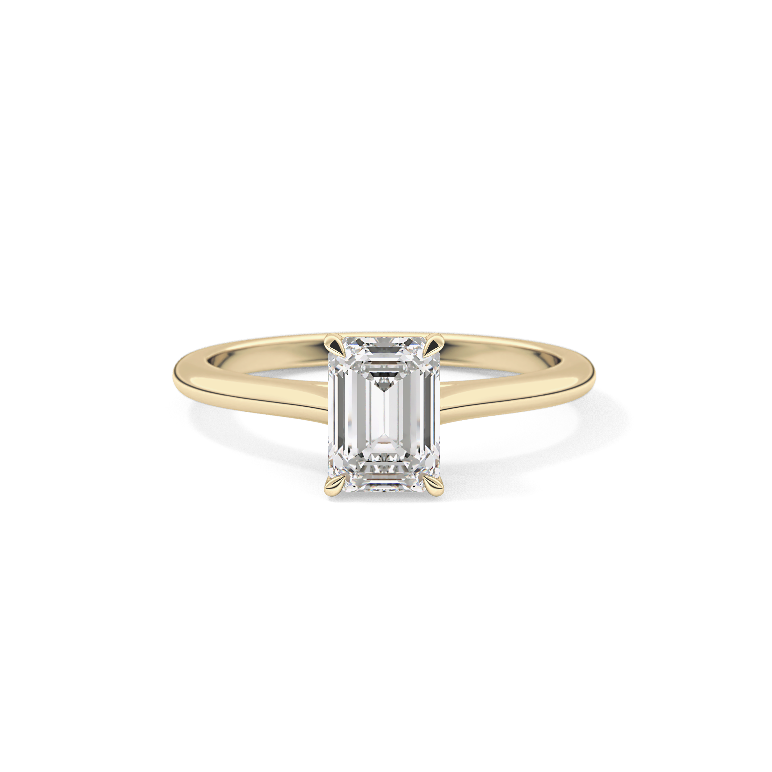 Emerald Cut 1.02 Carat Moissanite Ring – Solitaire Style in Gold
