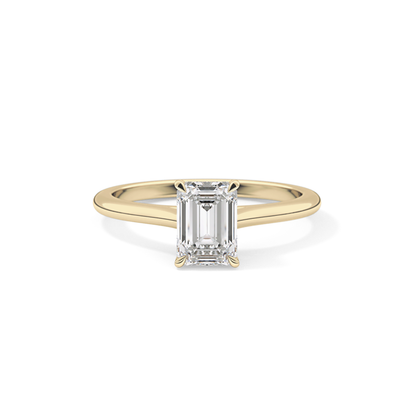 Emerald Cut 1.02 Carat Moissanite Ring – Solitaire Style in Gold