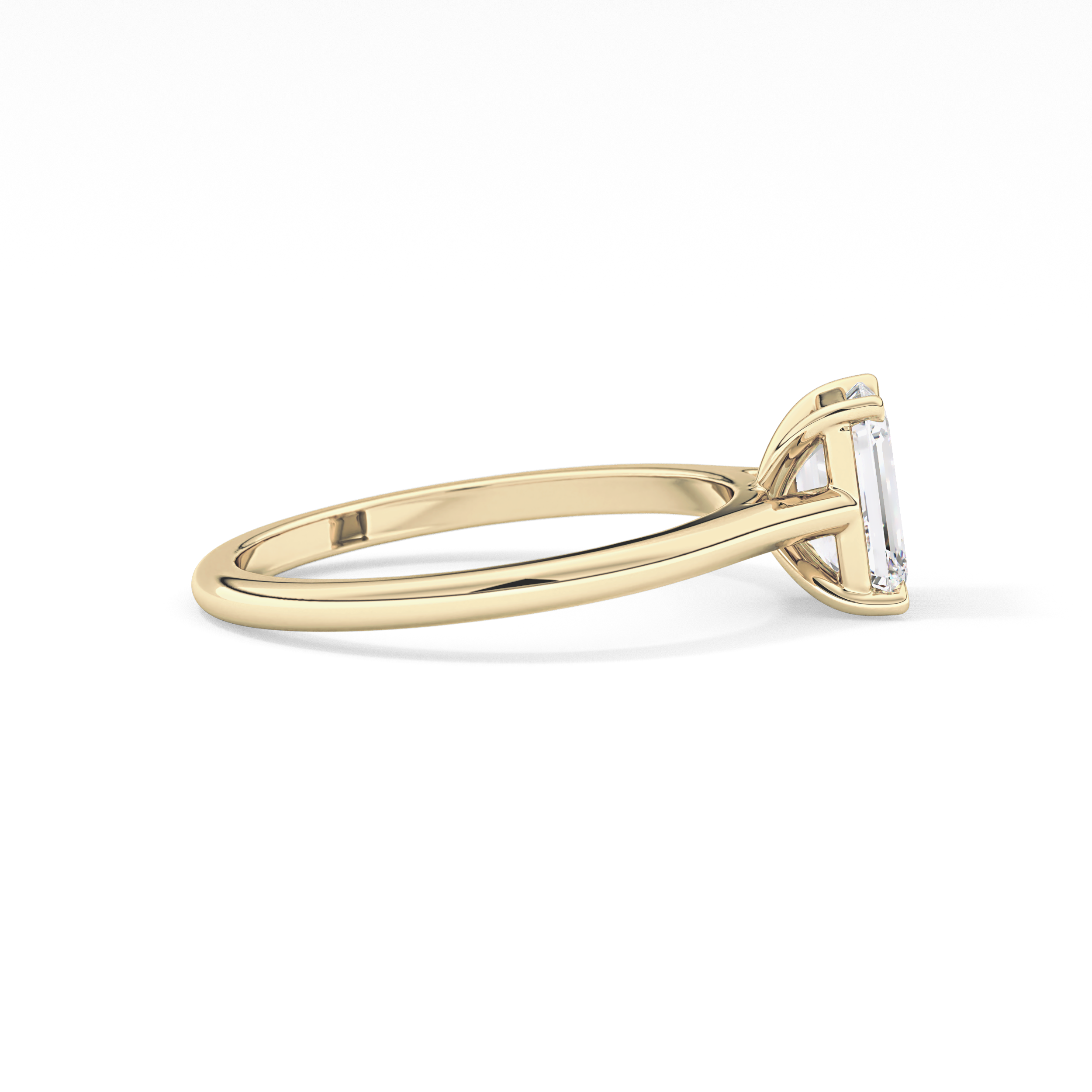 Emerald Cut 1.02 Carat Moissanite Ring – Solitaire Style in Gold