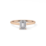 Emerald Cut 1.02 Carat Moissanite Ring – Solitaire Style in Gold