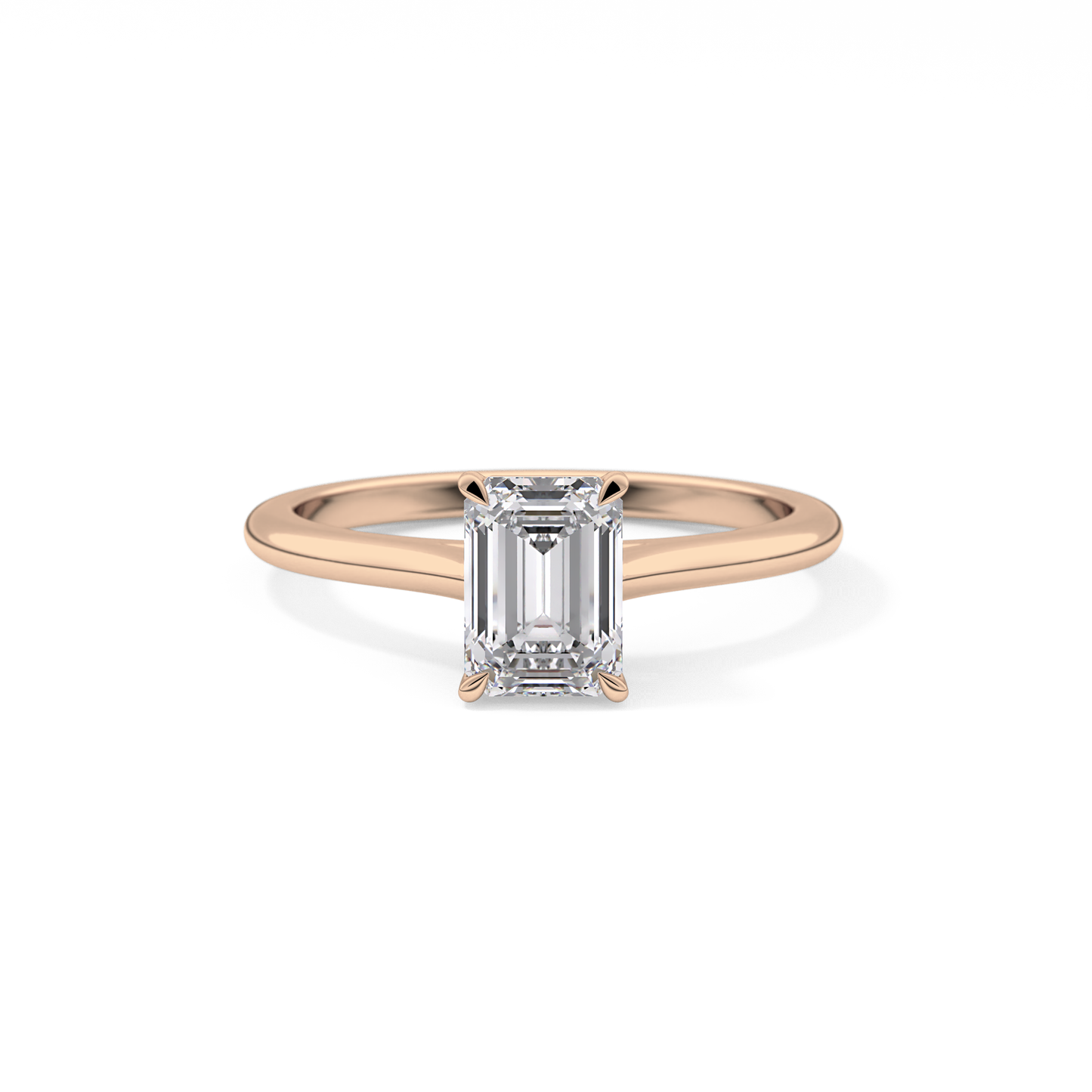 Emerald Cut 1.02 Carat Moissanite Ring – Solitaire Style in Gold