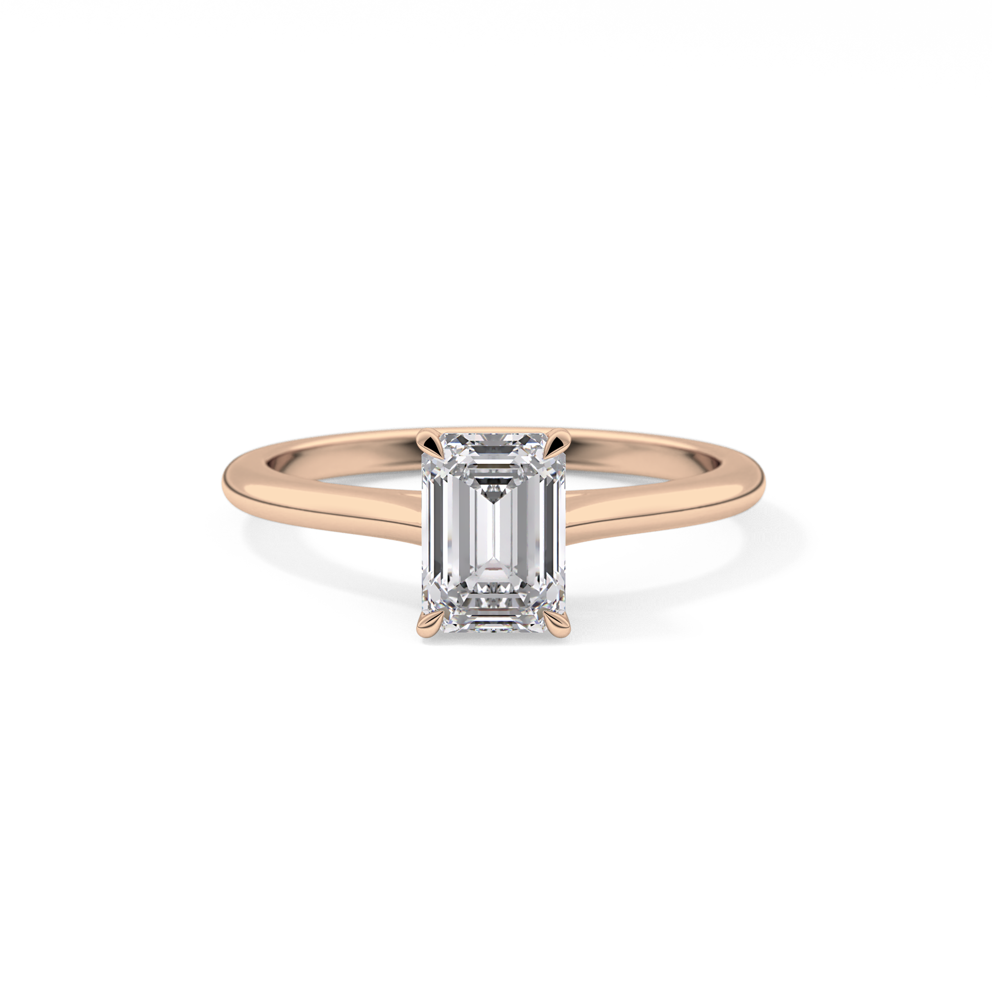 Emerald Cut 1.02 Carat Moissanite Ring – Solitaire Style in Gold