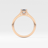 Emerald Cut 1.02 Carat Moissanite Ring – Solitaire Style in Gold