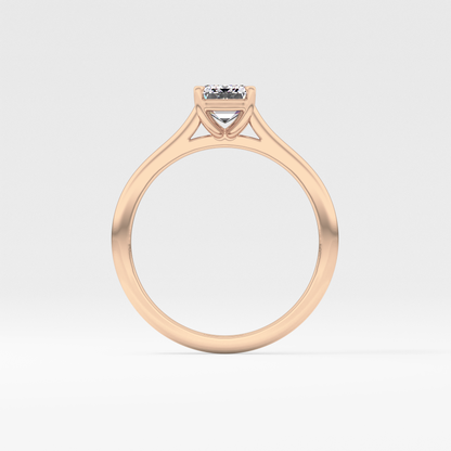 Emerald Cut 1.02 Carat Moissanite Ring – Solitaire Style in Gold