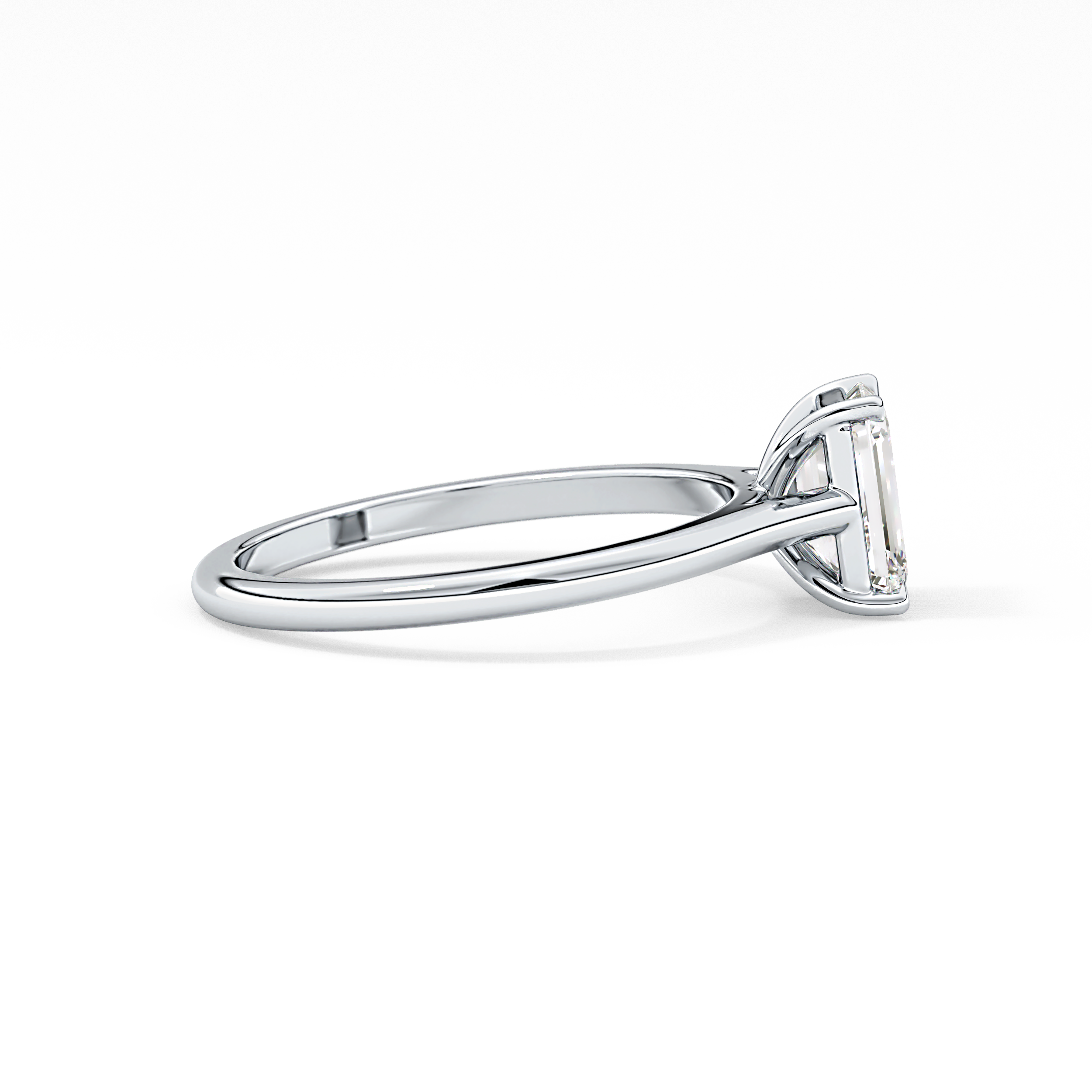 Emerald Cut 1.02 Carat Moissanite Ring – Solitaire Style in Gold