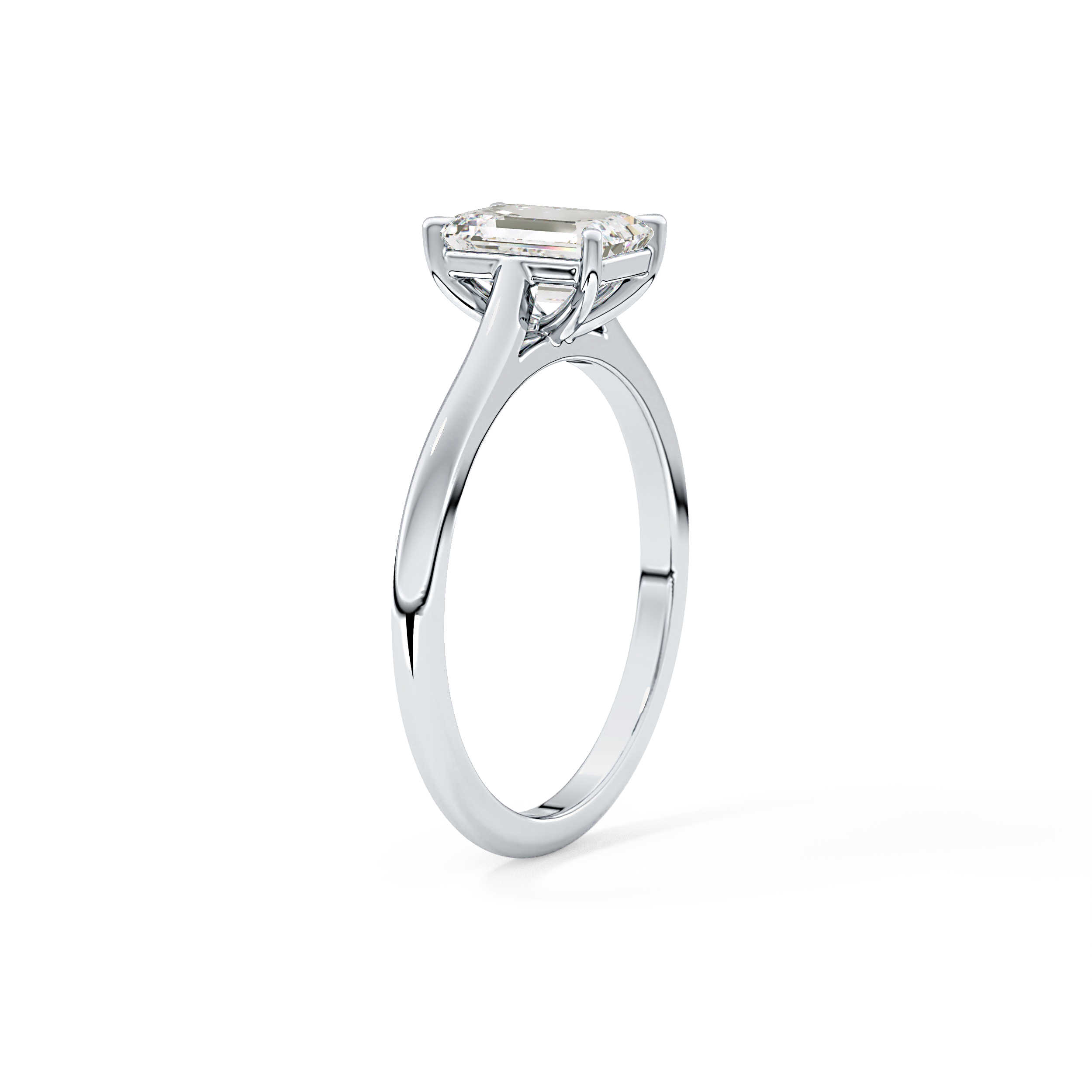 Emerald Cut 1.02 Carat Moissanite Ring – Solitaire Style in Gold 1