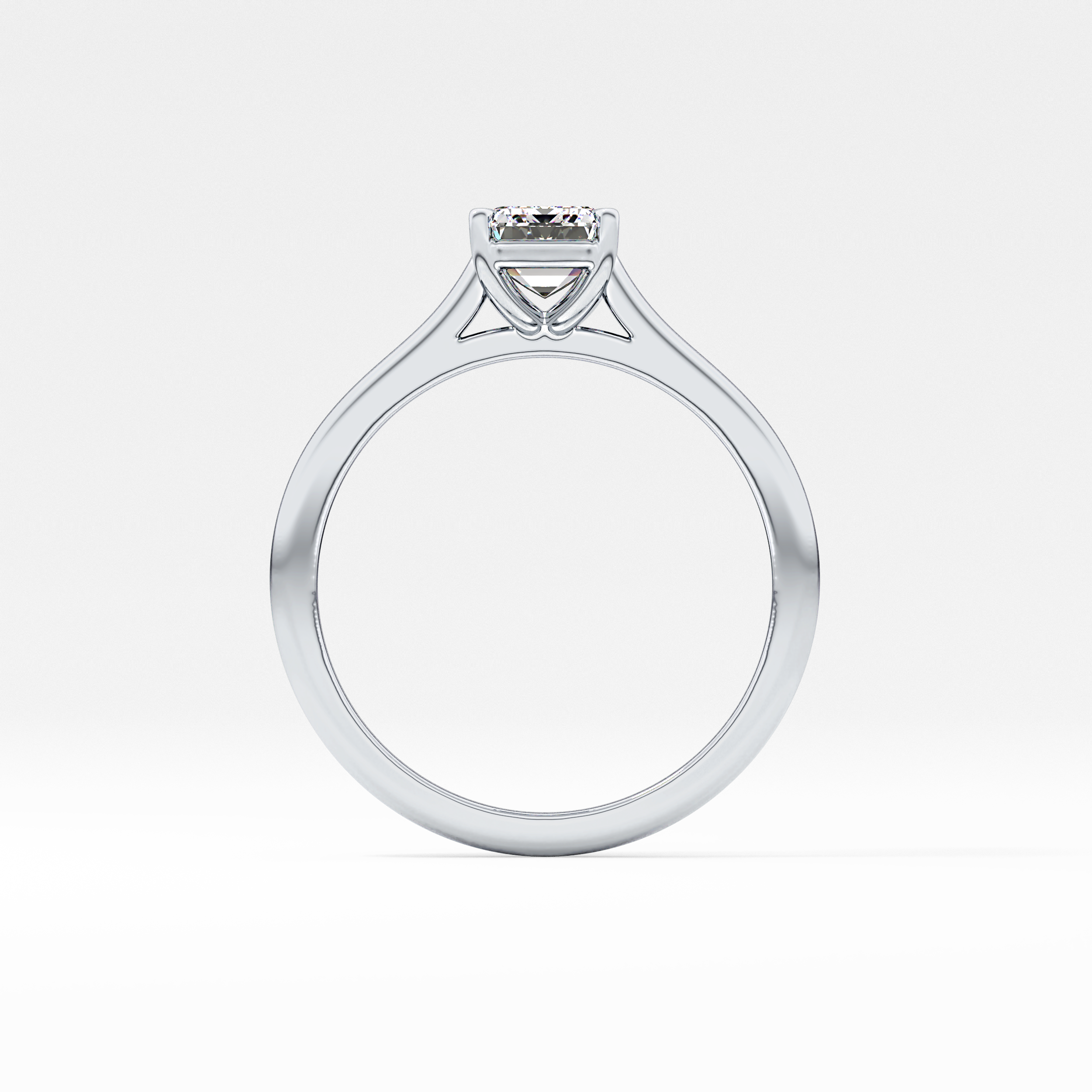 Emerald Cut 1.02 Carat Moissanite Ring – Solitaire Style in Gold 5