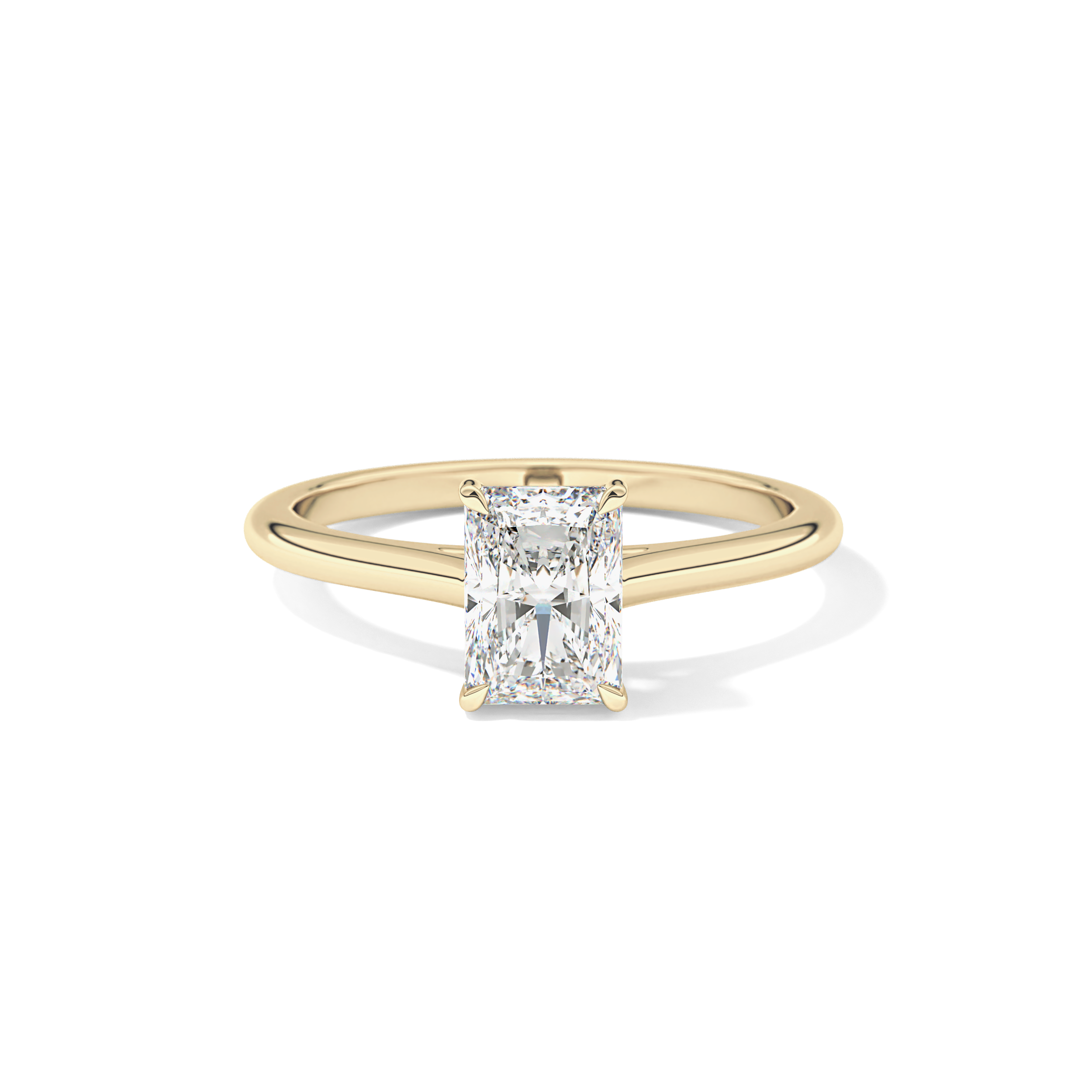 Radiant Cut 1.21 Carat Moissanite Ring – Solitaire Style in Gold