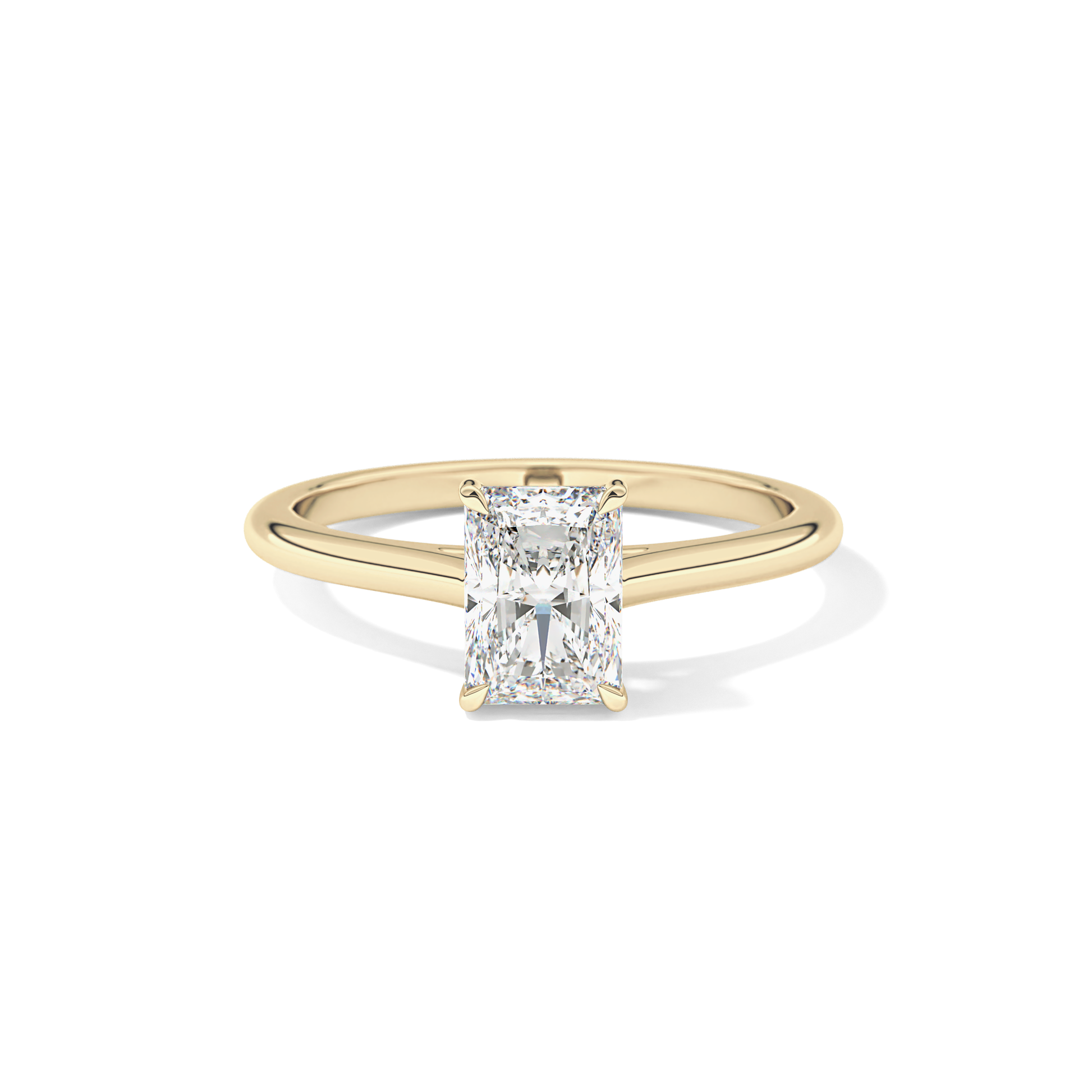 Radiant Cut 1.21 Carat Moissanite Ring – Solitaire Style in Gold