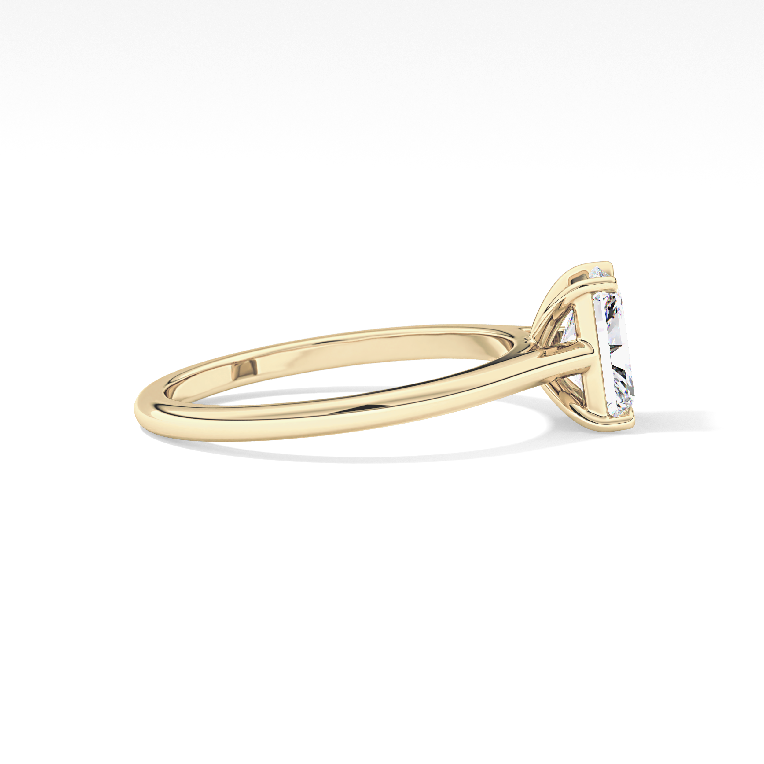 Radiant Cut 1.21 Carat Moissanite Ring – Solitaire Style in Gold
