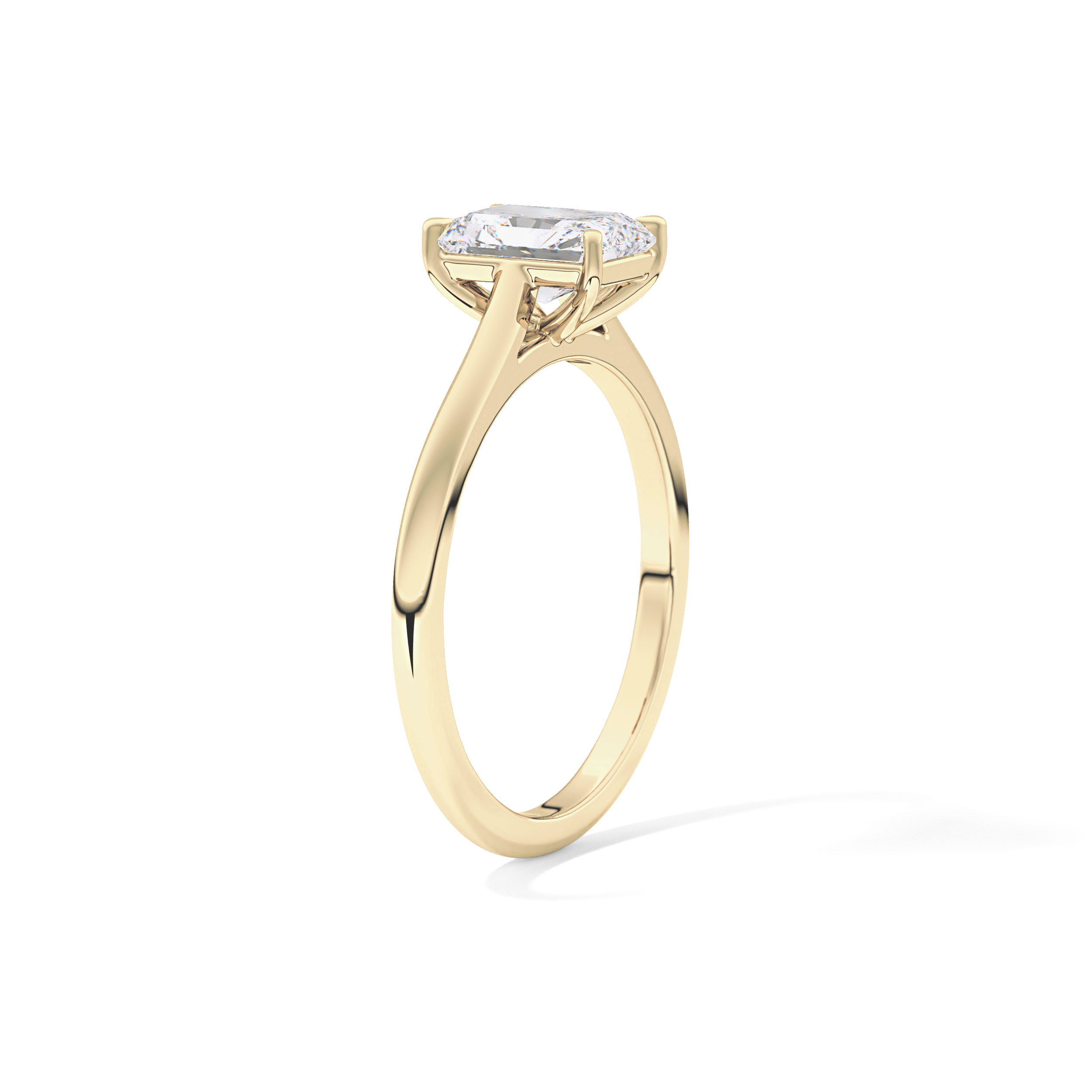 Radiant Cut 1.21 Carat Moissanite Ring – Solitaire Style in Gold