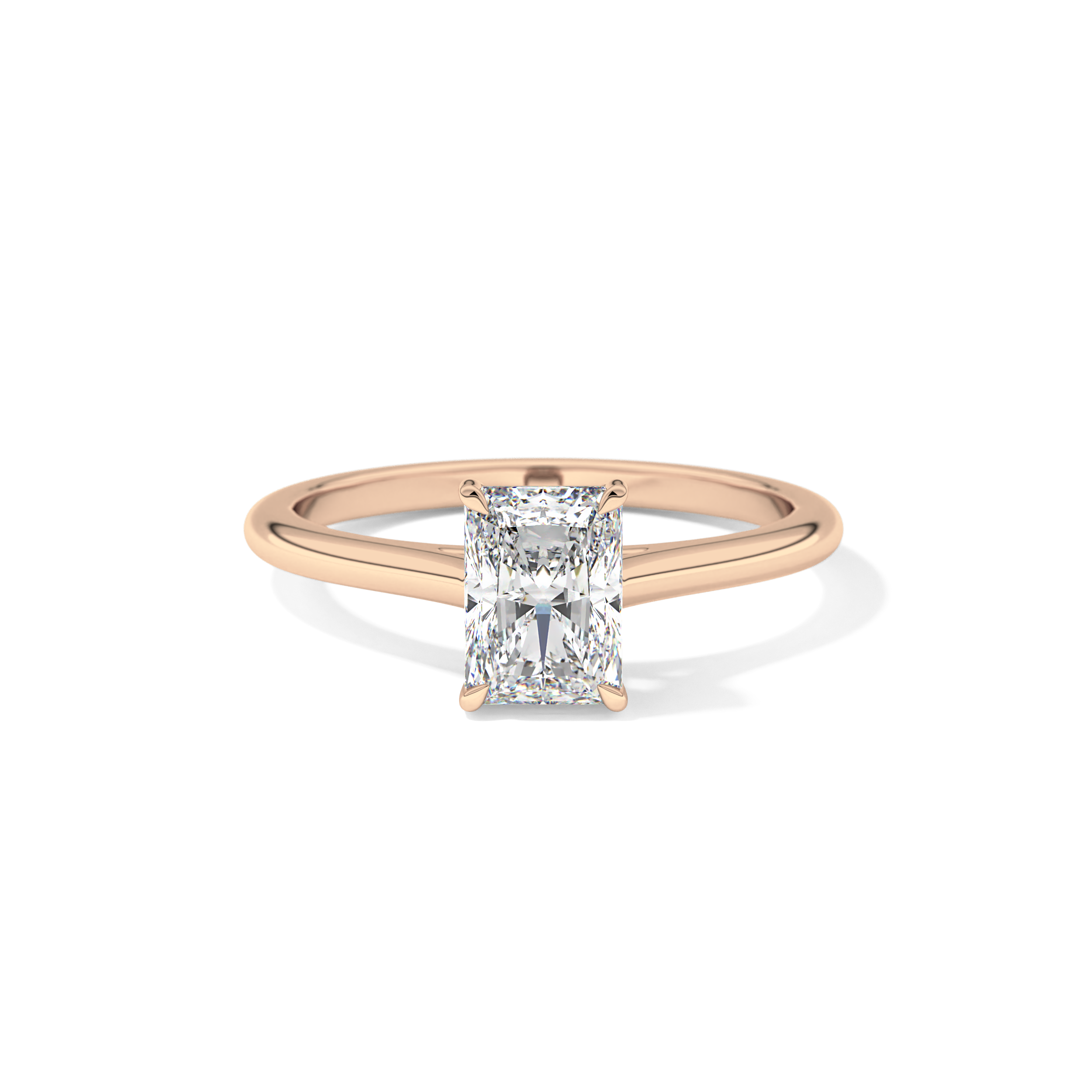 Radiant Cut 1.21 Carat Moissanite Ring – Solitaire Style in Gold