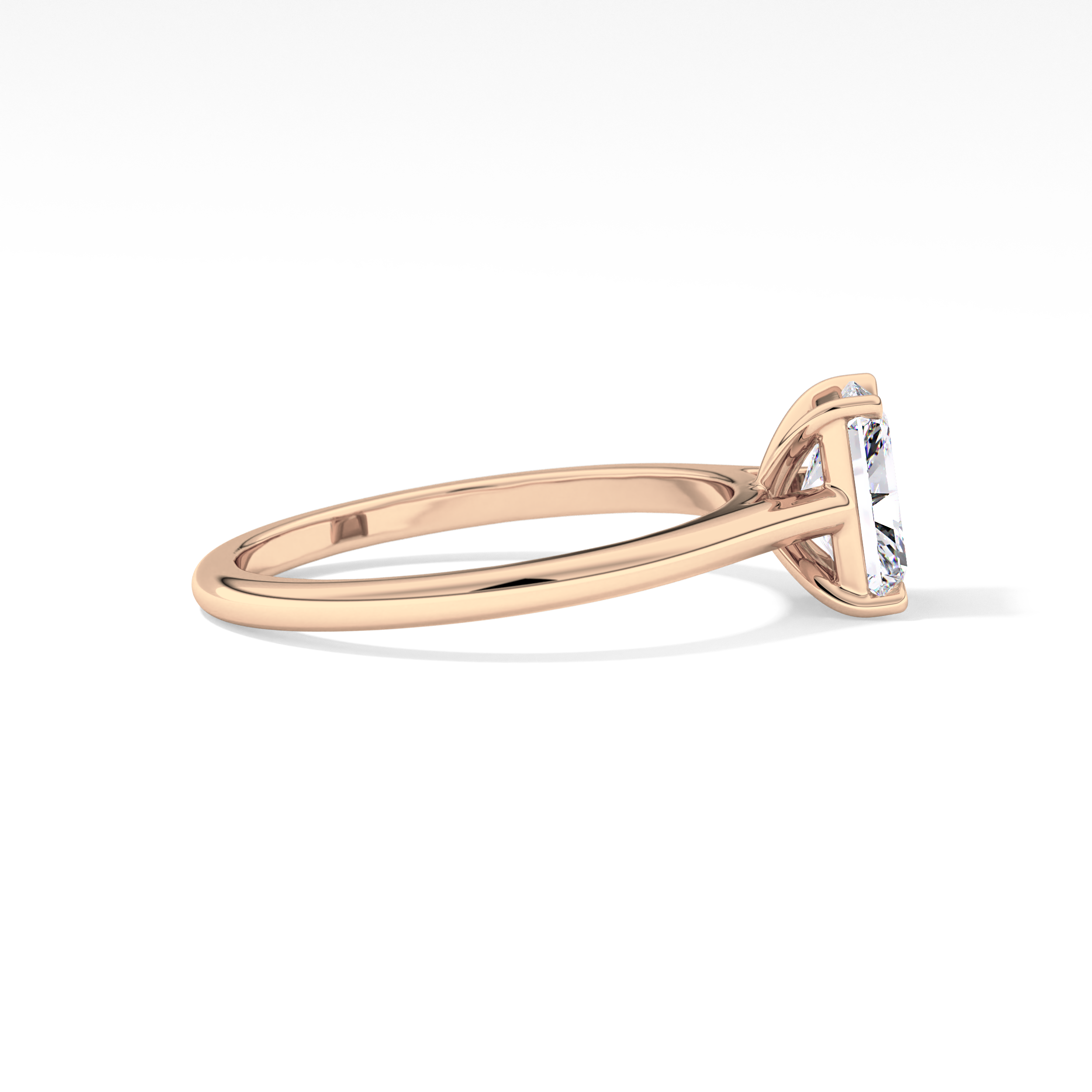 Radiant Cut 1.21 Carat Moissanite Ring – Solitaire Style in Gold