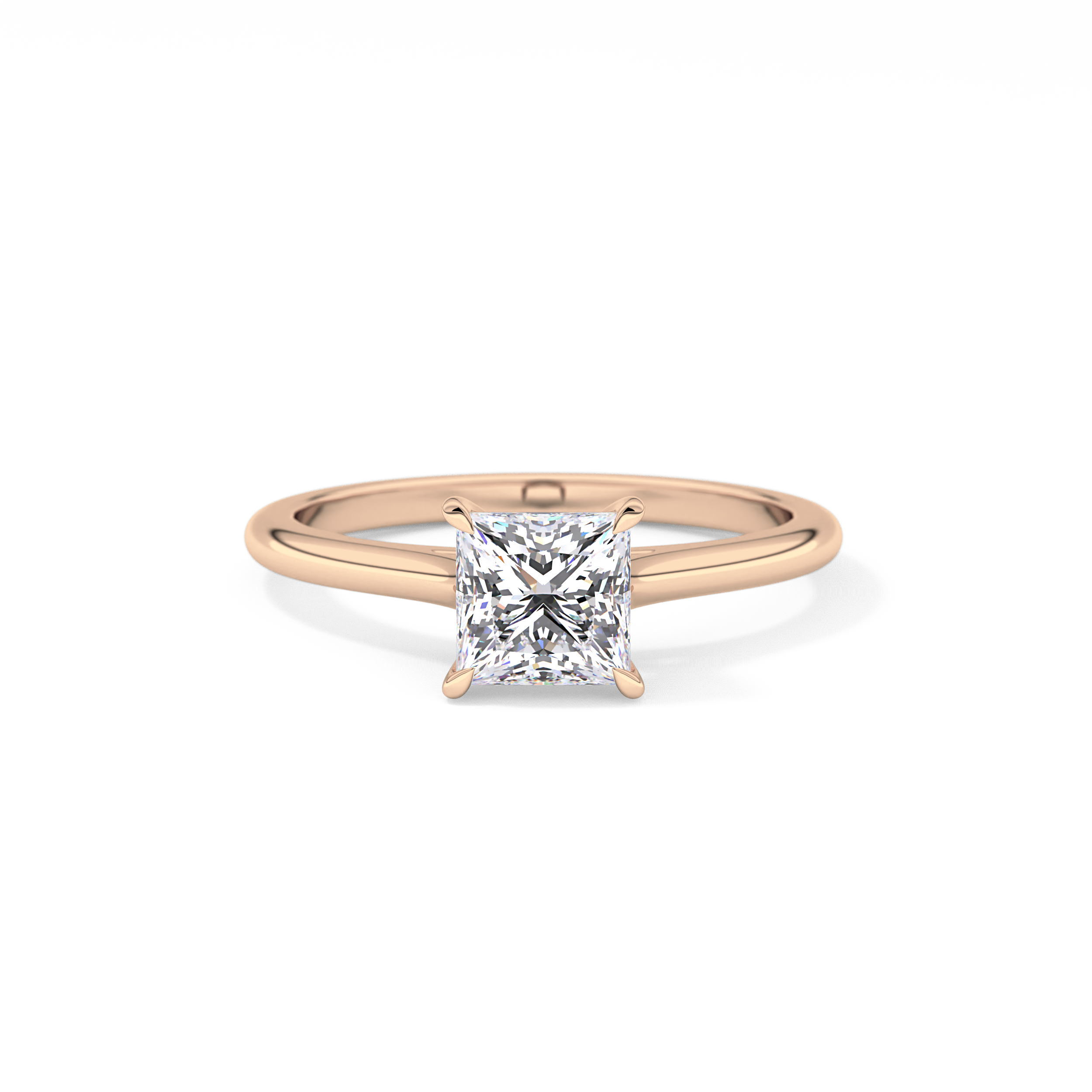 Princess Cut 1.04 Carat Moissanite Ring – Solitaire Style in Gold