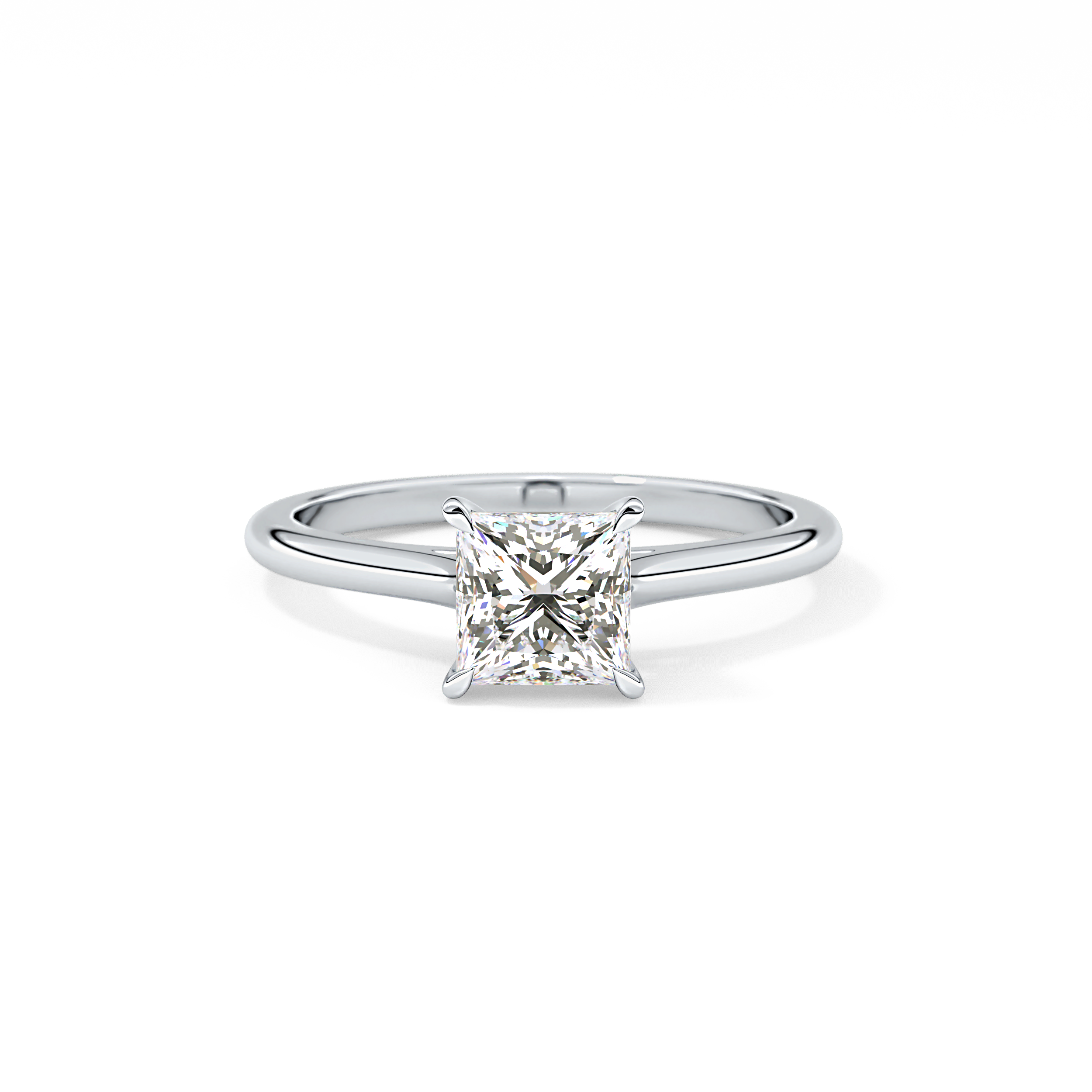 Princess Cut 1.04 Carat Moissanite Ring – Solitaire Style in Gold