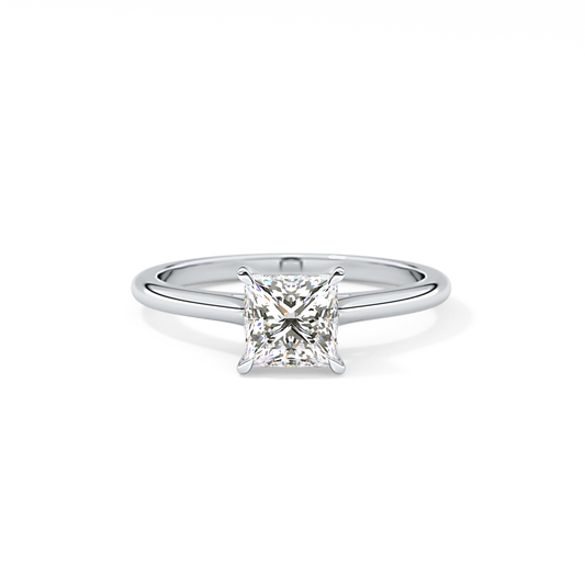 Princess Cut 1.04 Carat Moissanite Ring – Solitaire Style in Gold